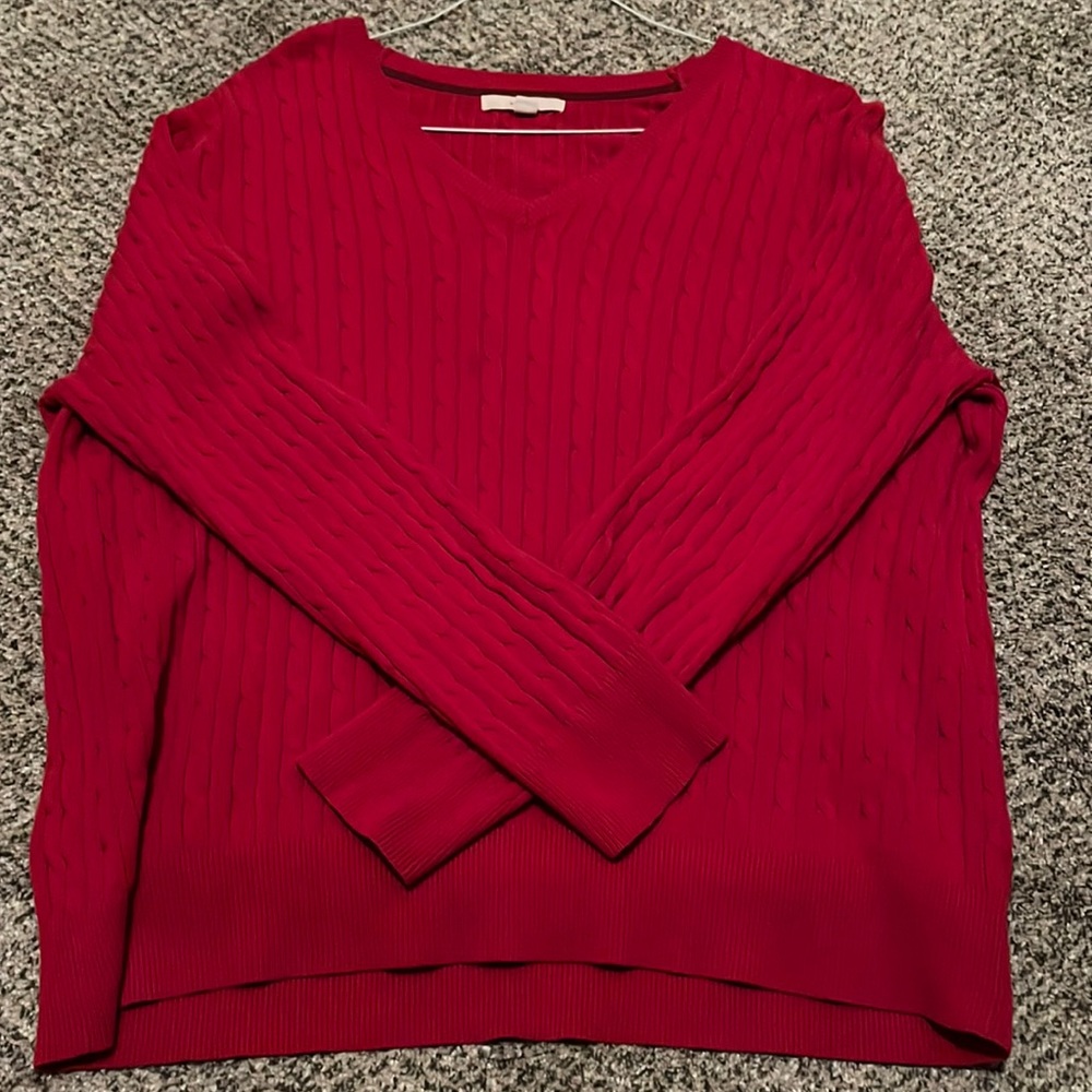 Oversized red mens sweater